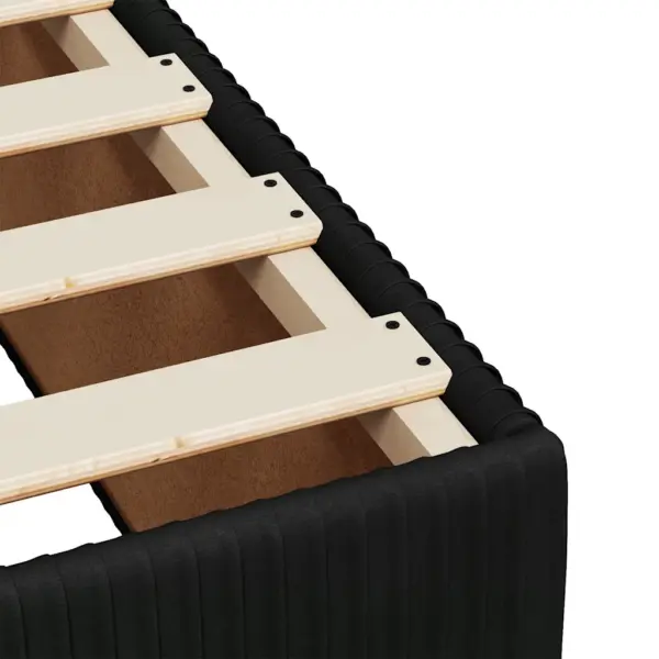 Must sametist kontinentaalvoodi madratsi ja kattemadratsiga, reguleeritava peatsiga, 120 x 190 cm – 11