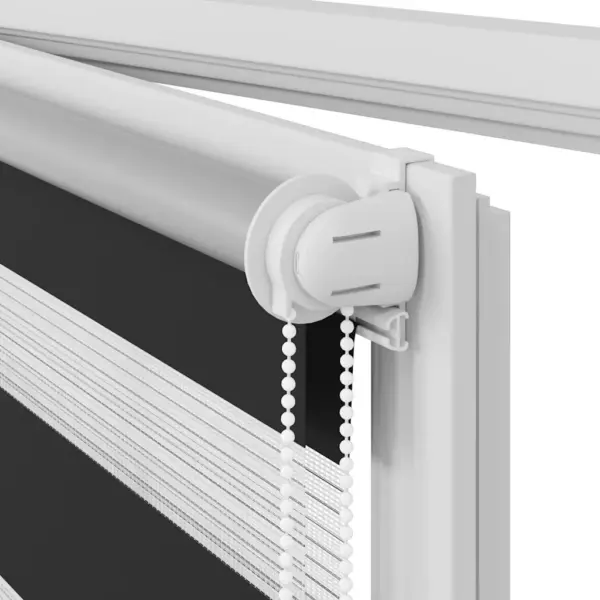 Must sebraruloo, 90 x 150 cm, 100% polüester, valge kett – 9