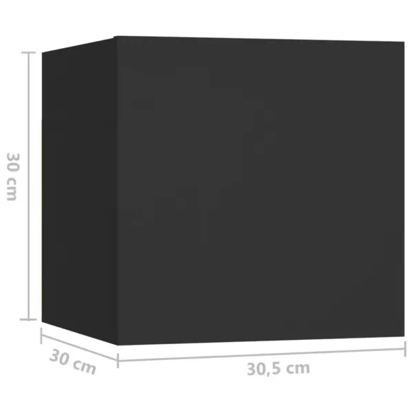 Seinale kinnitatav must öökapp, tehispuit, 30,5 x 30 x 30 cm - 9
