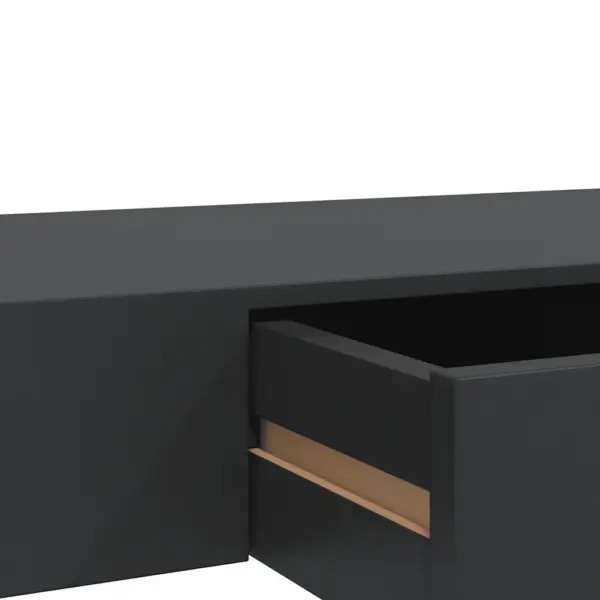 Must seinariiul sahtliga, MDF, nähtamatu kinnitusega, 80 x 25 x 8 cm – 8