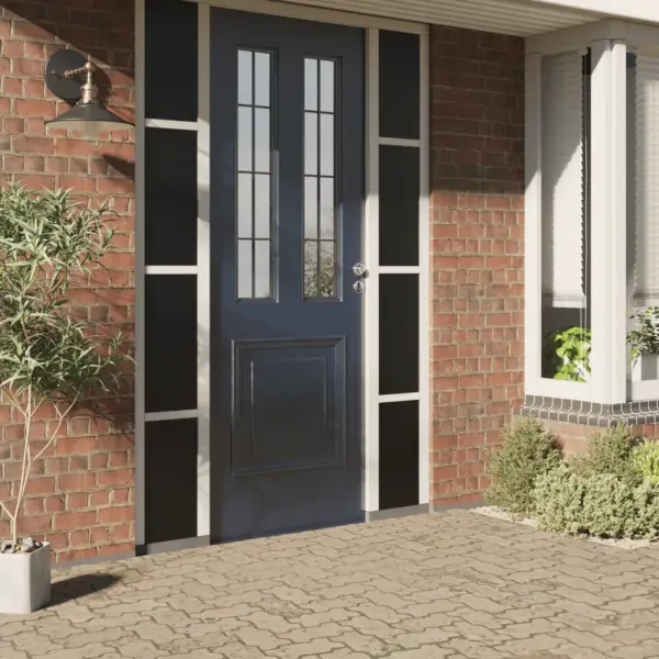 Staatiline jäätunud aknakile, must PVC, 60 x 500 cm – 2