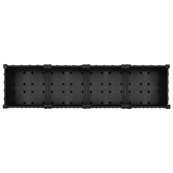 Pikk taimekast aeda, must polüpropüleen, 160 x 40 x 23 cm – 6