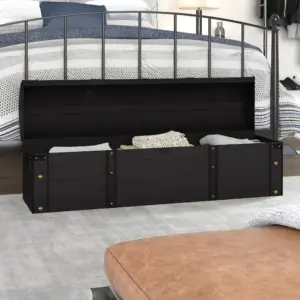 Must täispuidust hoiukirst vanaaegses stiilis, kunstnahast rihmade ja metalldetailidega, 120 x 30 x 40 cm