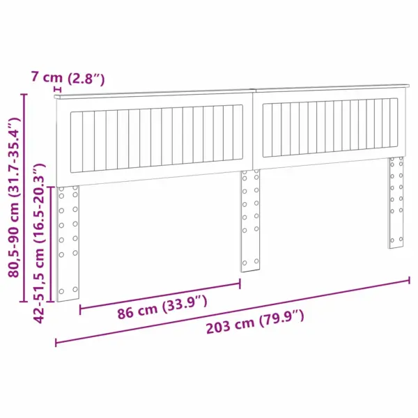 Voodi peats, must tamme toon, tehispuit, 200 cm, 203 x 7 x 90 cm – 10