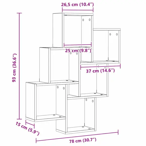 Seinariiul 6 avaga, must tamm, tehispuit, 78 x 15 x 93 cm – 11
