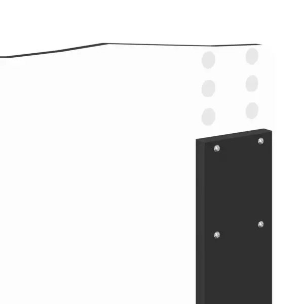 Voodipeats 160 cm voodile, musta tamme tooni tehispuit, 163 x 3 x 90 cm – 8