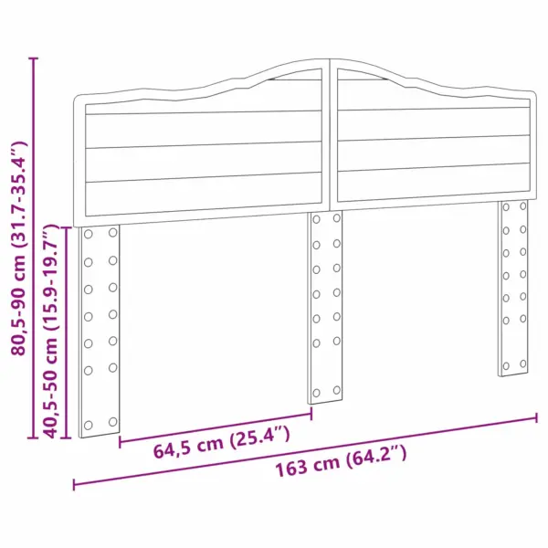 Voodipeats 160 cm voodile, musta tamme tooni tehispuit, 163 x 3 x 90 cm – 10