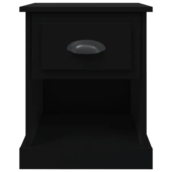 Öökapp sahtli ja avatud riiuliga, must tehispuit, 39 x 39 x 47,5 cm – 7