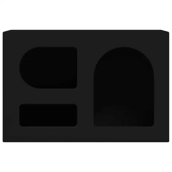 Must telerialus 3 avatud riiuliga, tehispuit, 60 x 35 x 40 cm – 5