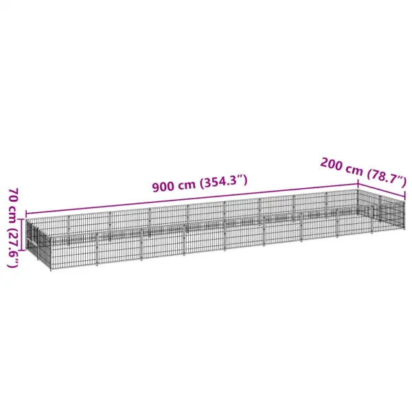 Koeraaedik aeda, must terasvõrk, 18 m², paneelid 100 x 70 cm – 7