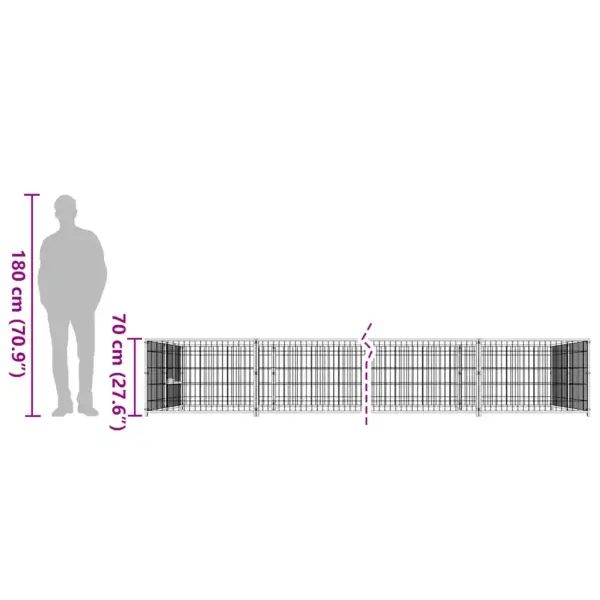 Koeraaedik aeda, must terasvõrk, 18 m², paneelid 100 x 70 cm – 8
