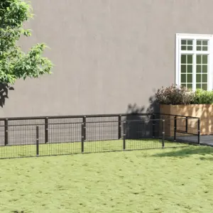 Koeraaedik terasvõrguga, must, 20 m², 1000 x 200 x 70 cm