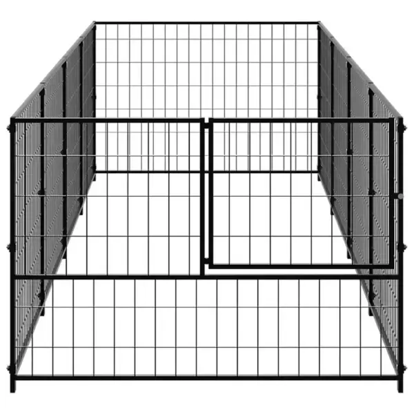 Terasest koeraaedik, must, 4 m², 400 x 100 x 70 cm – 3