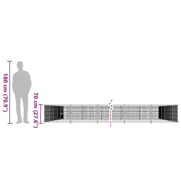 Must terasest koeraaedik, 50 m², 1000 x 500 x 70 cm – 8