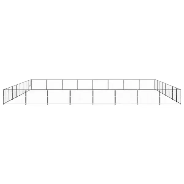 Koeraaedik õuealale, must teras, 64 m², paneelid 100 x 70 cm – 4