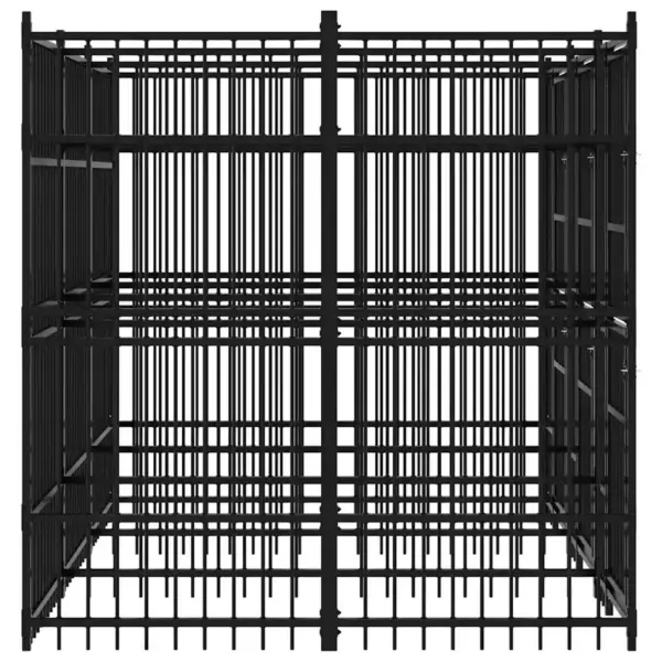 Koeraaedik aeda, must pulbervärvitud teras, 288 x 192 x 200 cm, 5,53 m² – 6