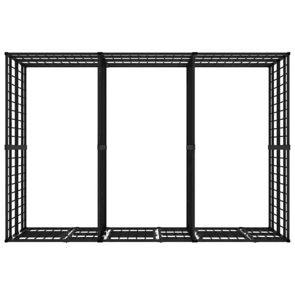 Koeraaedik aeda, must pulbervärvitud teras, 288 x 192 x 200 cm, 5,53 m² – 8