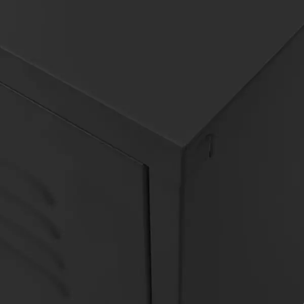 Must terasest telerikapp 2 uksega, kaabliavadega, 105 x 35 x 50 cm – 7