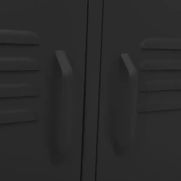 Must terasest telerikapp 2 uksega, kaabliavadega, 105 x 35 x 50 cm – 8