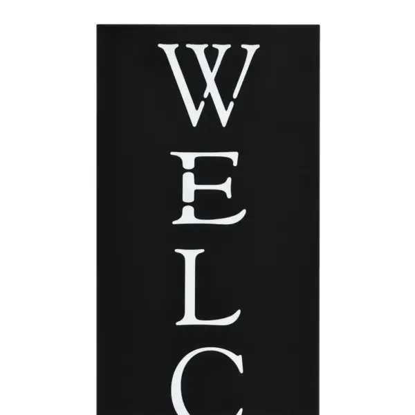 Terasest vihmavarjuhoidja WELCOME kirjaga, must, 15,5 x 15,5 x 48,5 cm – 3