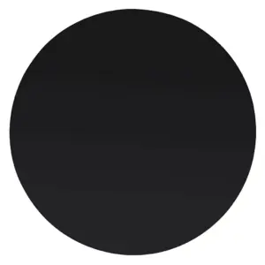 Must ümmargune karastatud klaasist lauaplaat, Ø 30 cm, paksus 8 mm