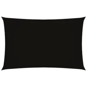 Veekindel päikesepuri oxford-kangast, ristkülik, must, 2 x 5 m
