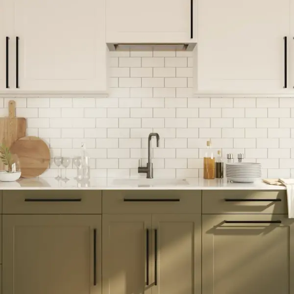 Kandilised mustad kapi käepidemed, 5 tk, roostevaba teras, ava vahe 320 mm – 4