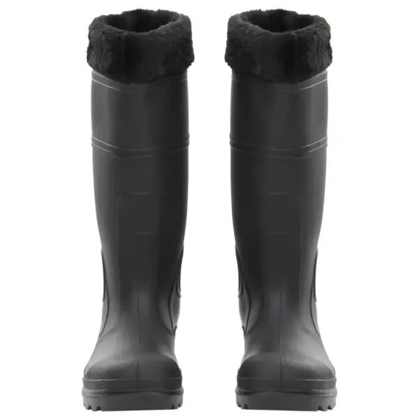 Kõrged PVC-kummikud eemaldatava voodriga, must, suurus 38, kõrgus 37 cm – 3