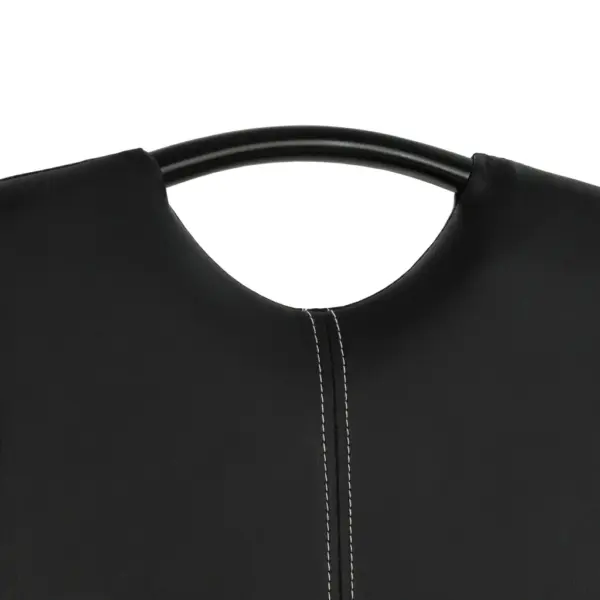 Mustad vetruvate jalgadega söögitoolid, kunstnahk ja teras, 2 tk, 43 x 55 x 100 cm – 6