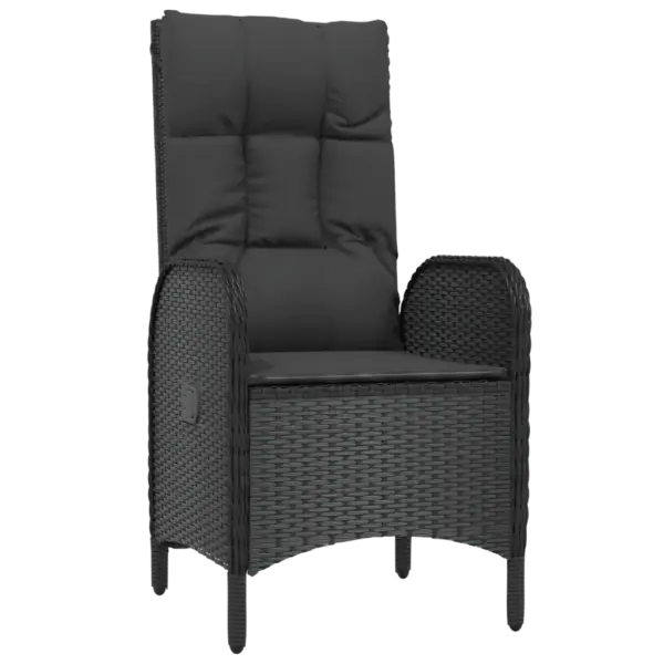 Aiatoolid istmepatjadega, 2 tk, must polürotang ja teras, 57 x 62,5 x 109 cm – 3