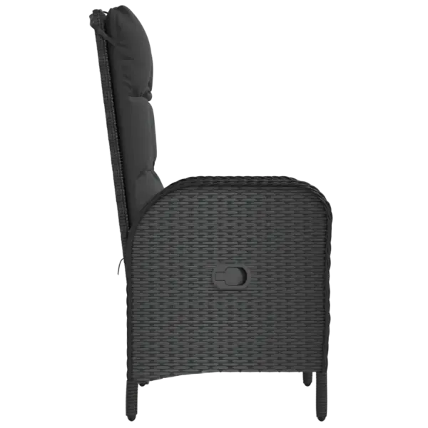 Aiatoolid istmepatjadega, 2 tk, must polürotang ja teras, 57 x 62,5 x 109 cm – 6