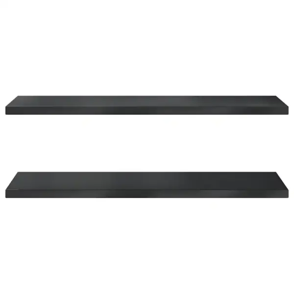 Mustad roostevabast terasest seinariiulid, 2 tk, 100 x 40 cm – 5