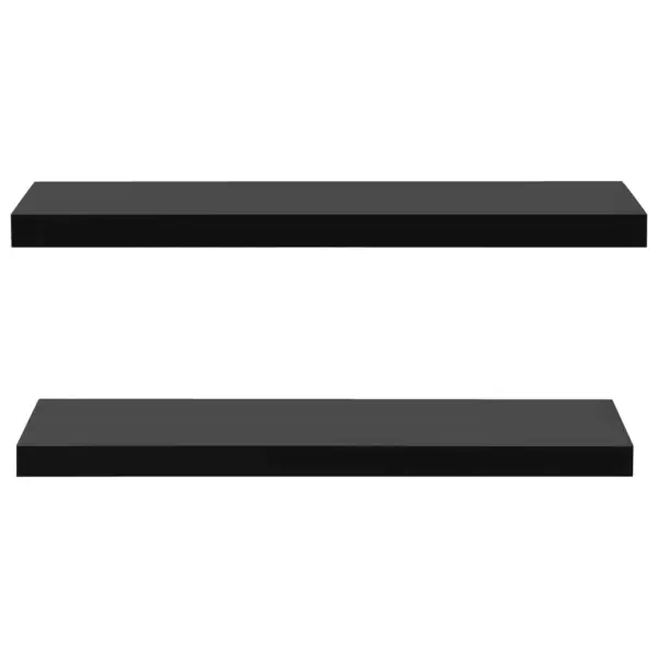 Mustad seinariiulid nähtamatu kinnitusega, 2 tk, MDF, 100 x 20 x 3,8 cm – 3