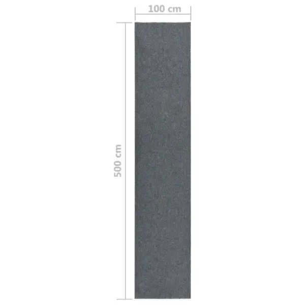 Mustust püüdev vaipkate libisemisvastase geelpõhjaga, hall, 100 x 500 cm – 6