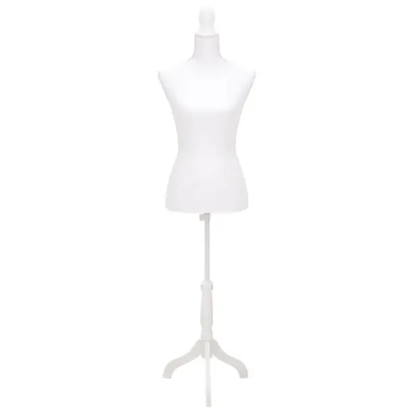 Reguleeritava kõrgusega naiste vitriinibüst, valge – 2