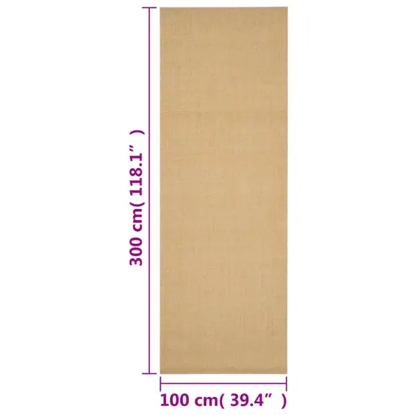 Naturaalne sisalist vaip libisemisvastase alusega, 100 x 300 cm – 7