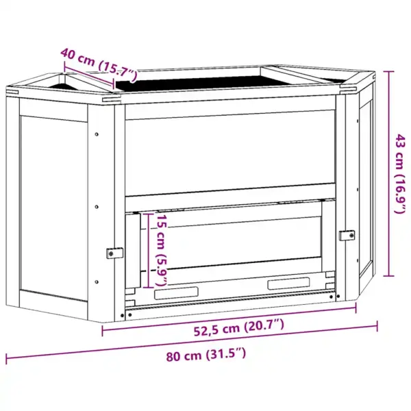 Nulupuidust hamstripuur akrüülist esiklaasiga, 80 x 40 x 43 cm – 9