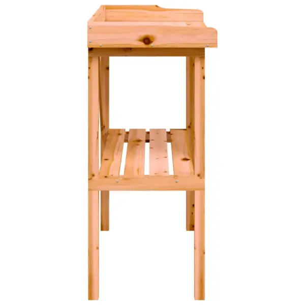 Nulupuidust taimelaud alumise riiuliga, pruun, 78 x 38 x 82,5 cm – 5