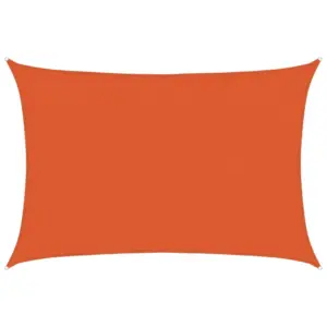 Ristkülikukujuline päikesepuri, oranž HDPE, 5 x 7 m, 160 g/m²