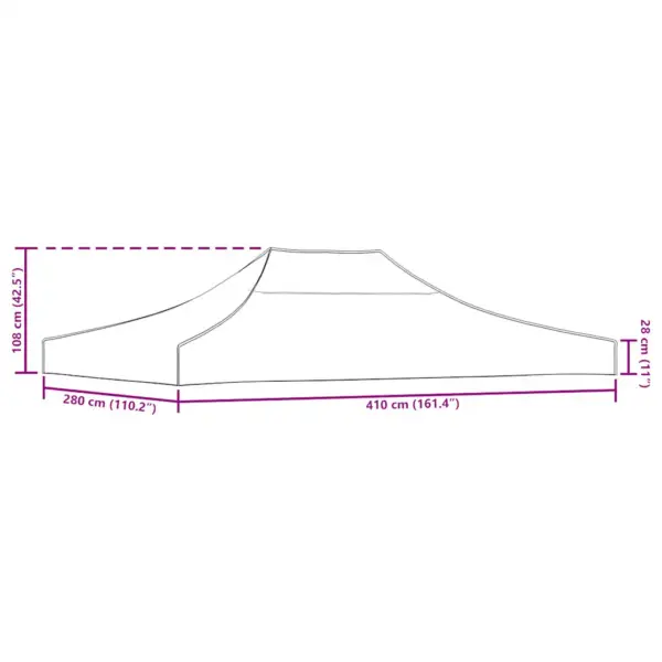 Peotelgi katus 4 x 3 m, oranž, PVC-kattega 600D oxford-kangas 270 g/m² – 7