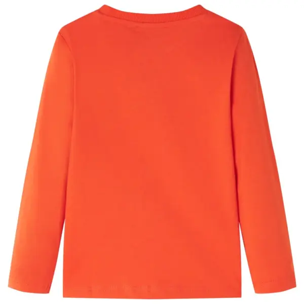 Pikkade varrukatega lastesärk jalgpallivärava trükiga, erkoranž, 128 (7–8 a) – 2