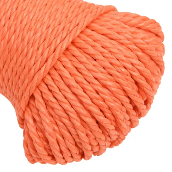 Punutud polüpropüleenist töököis, oranž, 3 mm, 100 m – 4