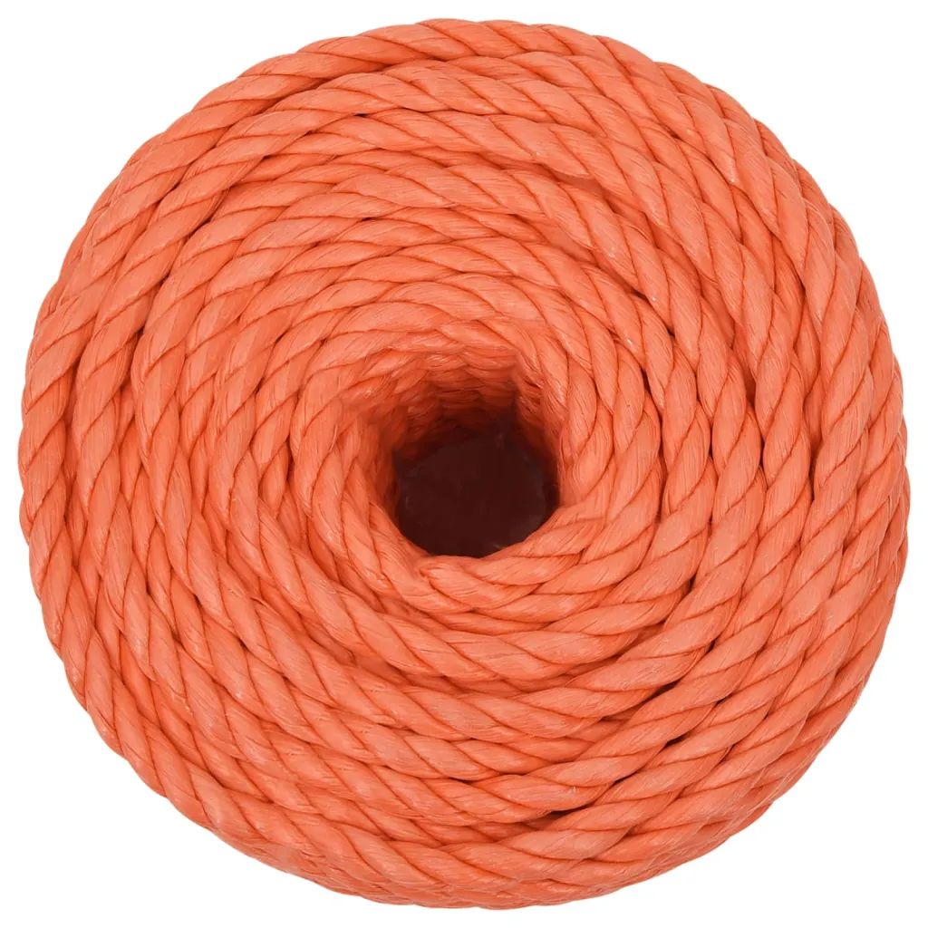 Oranž punutud töököis, polüpropüleen, 20 mm, 25 m