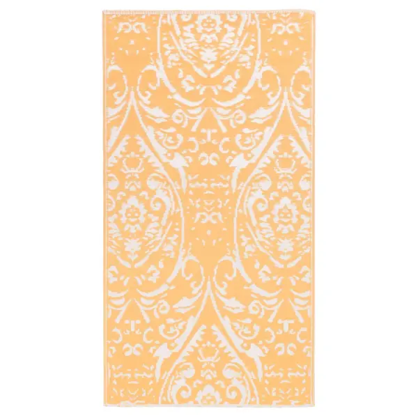 Õuevaip ARAKIL, oranž-valge jacquard, 120 x 180 cm, PP – 2