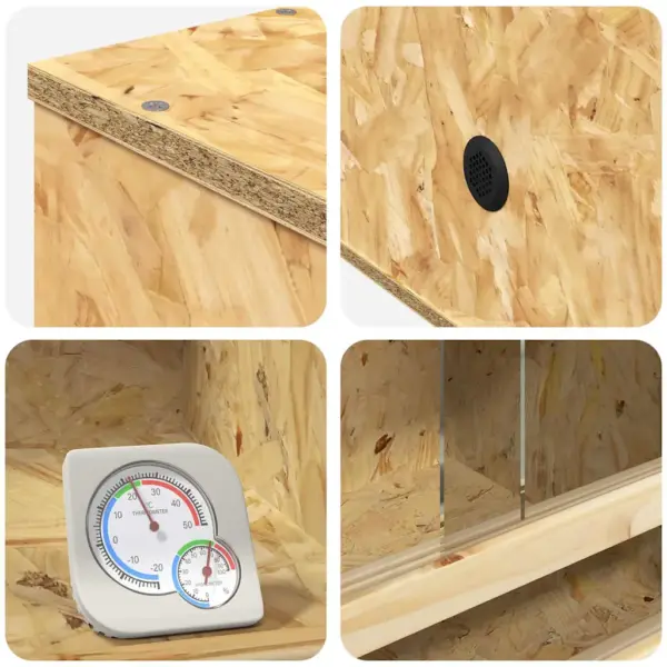 OSB-terrarium alusega, pruun, 40 x 40 x 90 cm – 12