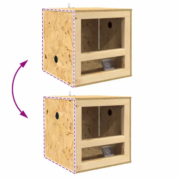 OSB-terrarium alusega, pruun, 40 x 40 x 90 cm – 13