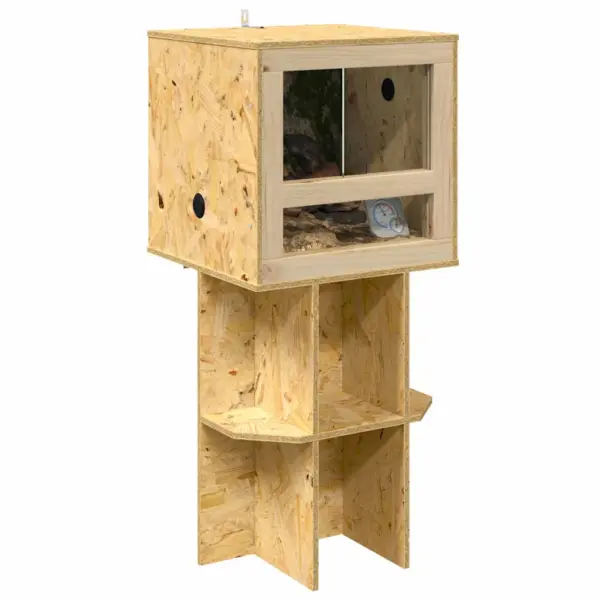 OSB-terrarium alusega, pruun, 40 x 40 x 90 cm – 3