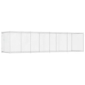 Õue koeraaed tsingitud terasest traatvõrguga, 760 x 192 x 185 cm
