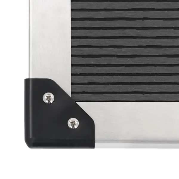 Õuedušipaneel alusega, WPC ja harjatud roostevaba teras, hõbedane/hall, 210 cm – 11