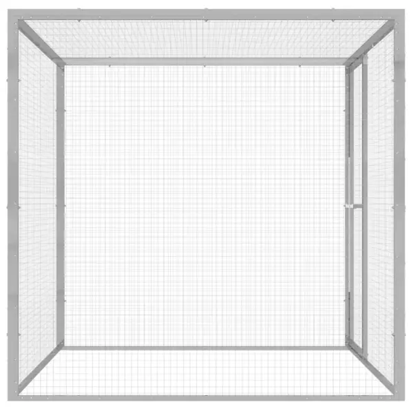 Õuekassipuur tsingitud terasest, hõbedane, 1,5 x 1,5 x 1,5 m – 2